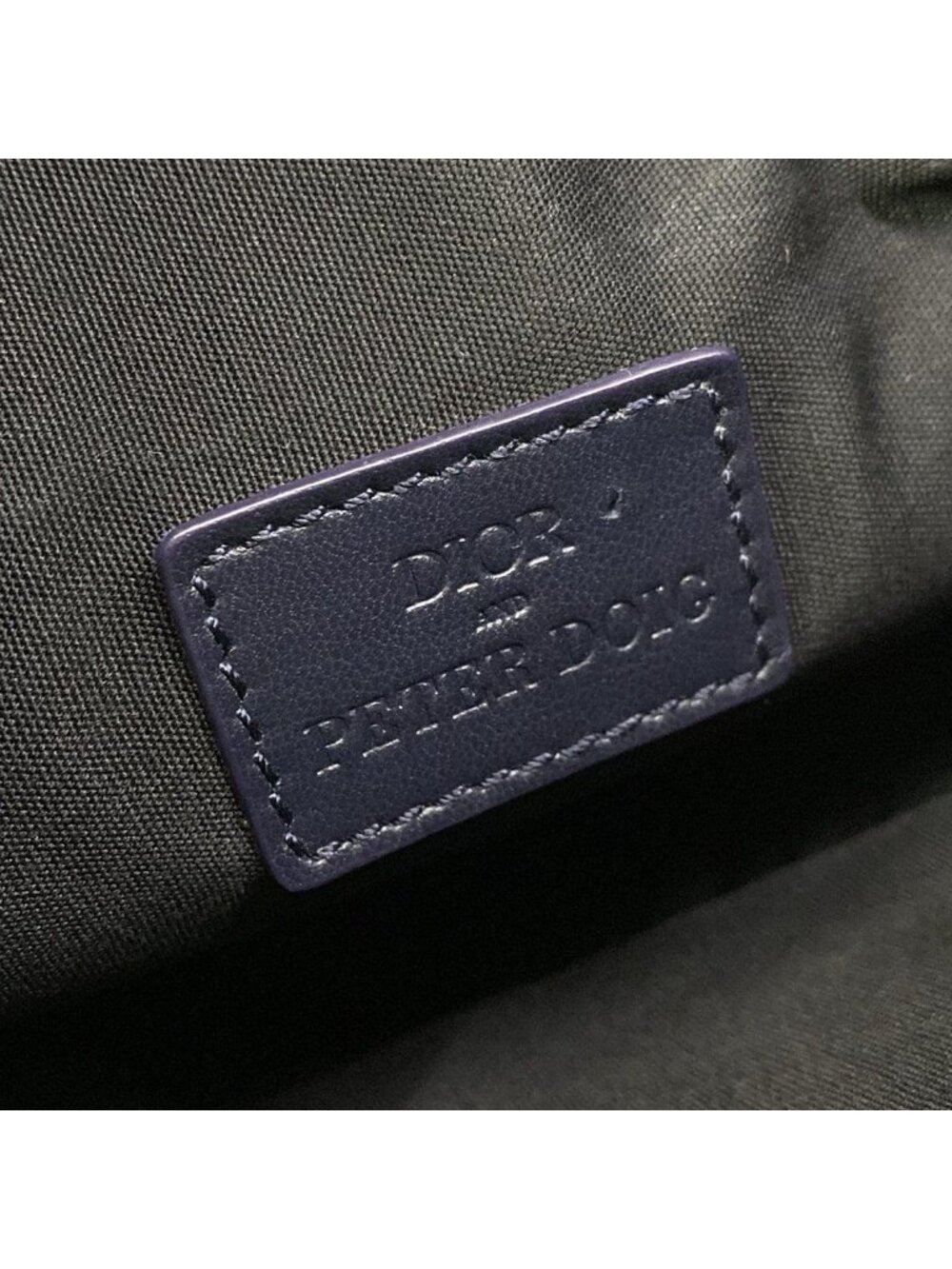 Dior Shoulder Bag Dark Navy Gray Leather - Picture 12 of 15